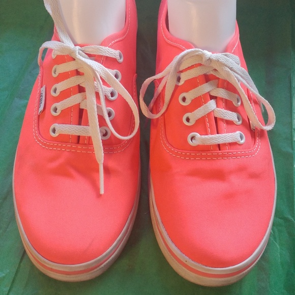 Vans Other - Neon Pink Coral Vans Lo Pro Sneakers Men 7.5 Nylon